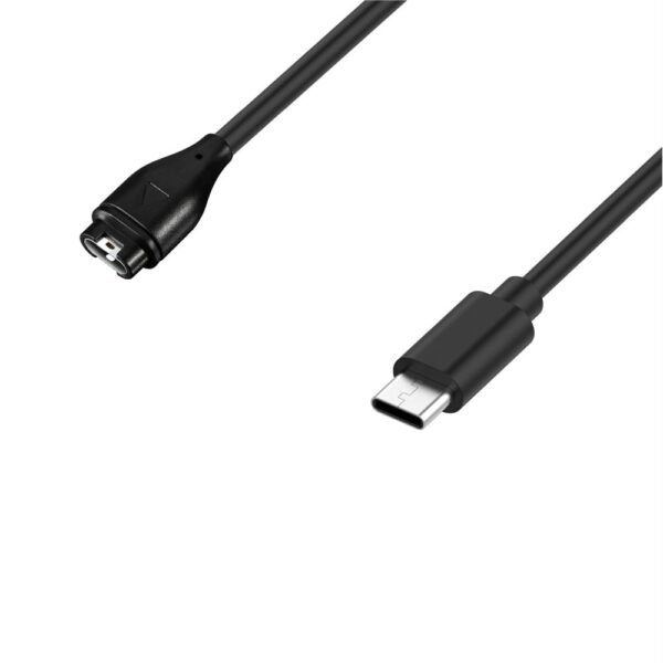 Cable Type C charging smartwatch GARMIN FENIX 5 / 5 Plus / 5S / 5X / 6 / 6S / 6X / 7 / VIVOACTIVE 3 etc HD24 1 m black – Bild 3