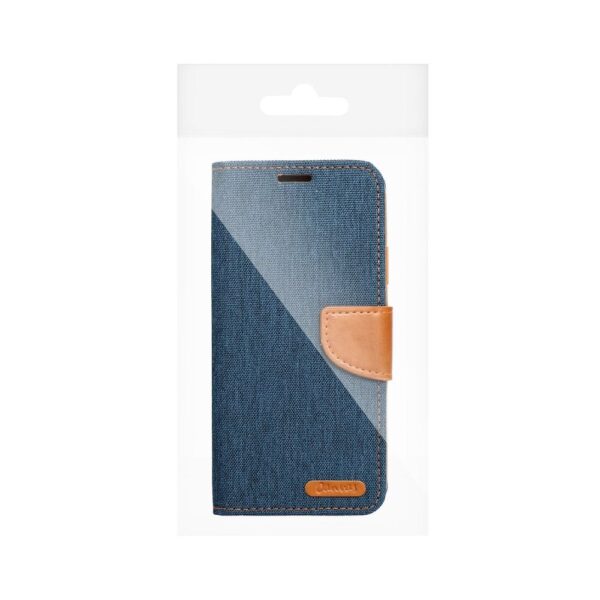 CANVAS Book case for SAMSUNG A10 navy blue – Bild 4
