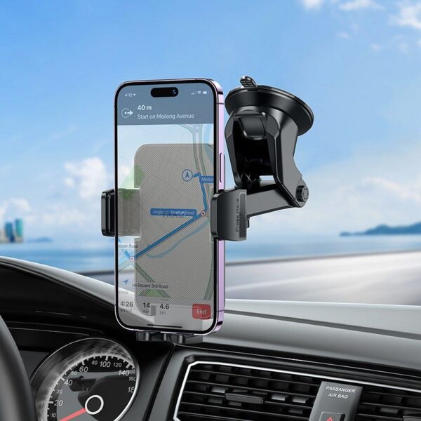 HOCO car phone holder for windshield / center console H37 black – Bild 5