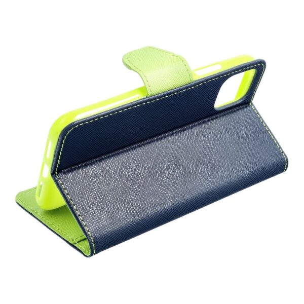 FANCY Book case for NOKIA 230 navy/lime – Bild 4