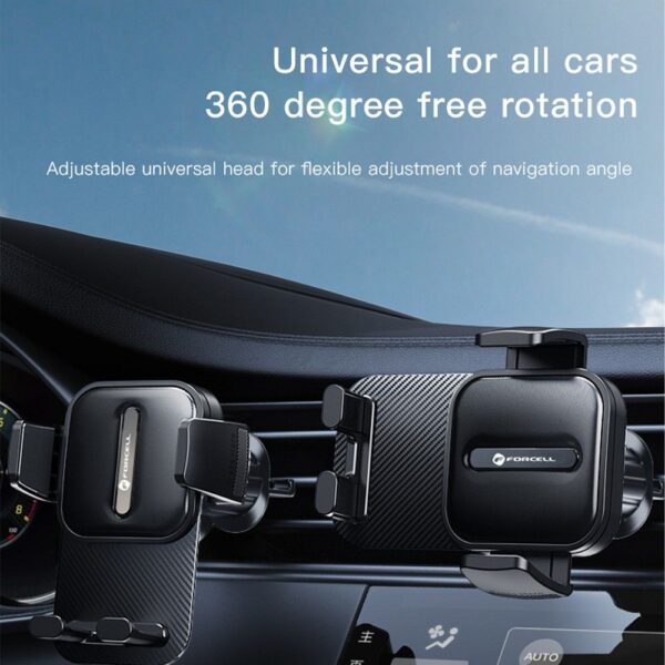 FORCELL F-Grip GuardianAV car holder for phone to air vent black – Bild 3