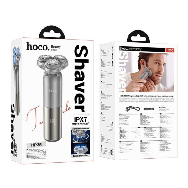 HOCO three blade electric shaver HP35 gray – Bild 3