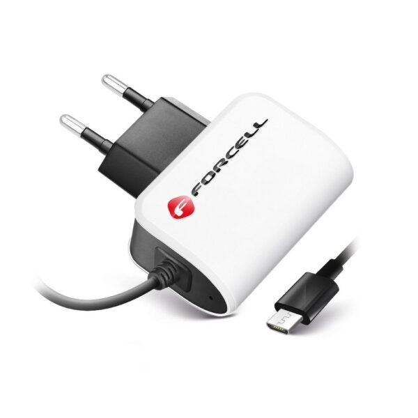 FORCELL F-ENERGY U19 travel charger with cable Micro USB 1A 5W white black – Bild 3