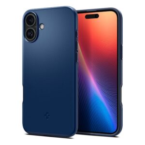 SPIGEN case THIN FIT MAG compatible with MagSafe for IPHONE 16 navy blue