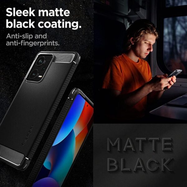 SPIGEN case RUGGED ARMOR case for XIAOMI Redmi Note 12 Pro Plus 5G matte black – Bild 2
