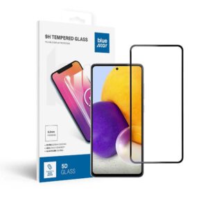 Tempered Glass Blue Star - SAMSUNG A72 5G/LTE Full Face (full glue with frame/small size) - black Tempered Glass Blue Star