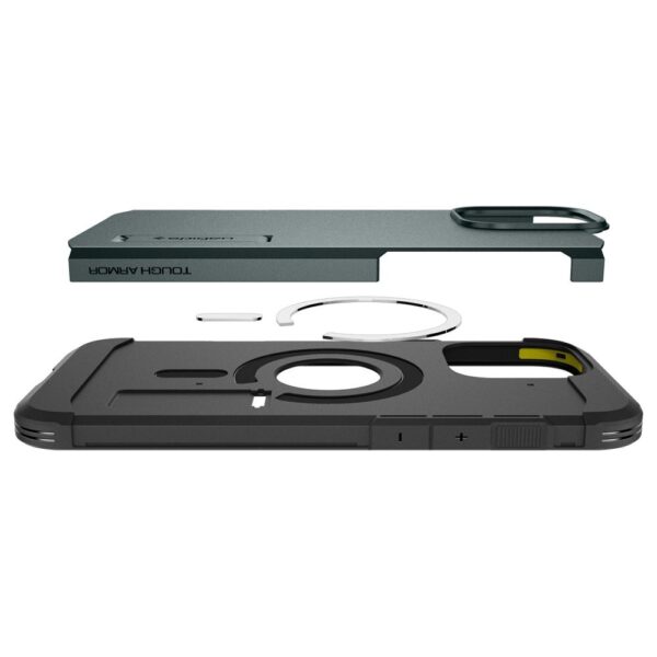 SPIGEN case TOUGH ARMOR MAG compatible with MagSafe for IPHONE 16 Pro abbys green – Bild 5