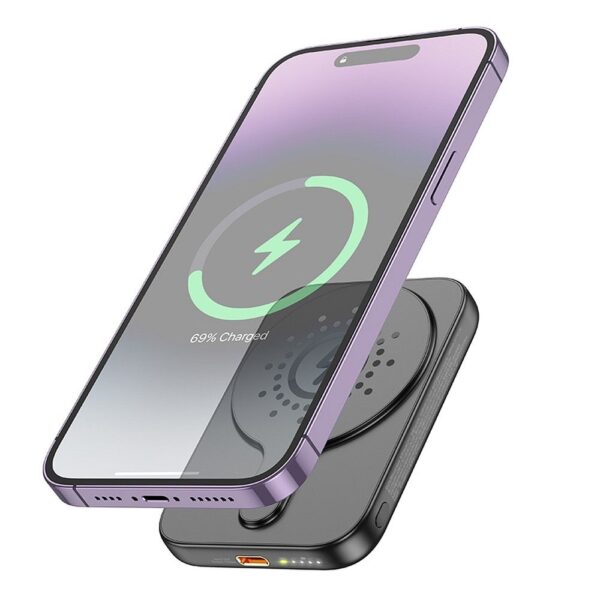 HOCO powerbank 5000 mAh compatible with MagSafe QC PD W J117 black – Bild 2