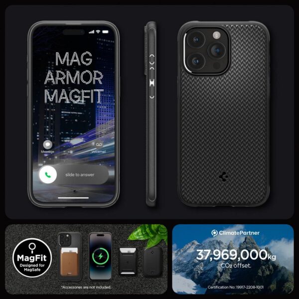 SPIGEN case MAG ARMOR compatible with MagSafe for IPHONE 15 Pro matte black – Bild 5