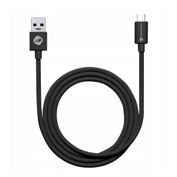 FORCELL C321 cable USB A to Micro USB 2,4A TUBE 1 m black – Bild 2