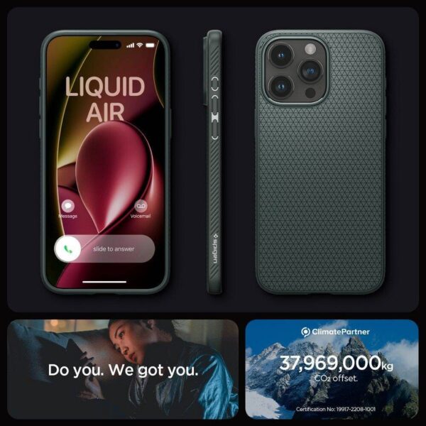 SPIGEN case LIQUID AIR for IPHONE 16 Pro Max abbys green – Bild 3