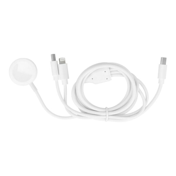 Cable 3in1 Type C to Lightning / Typ C / Apple Watch 3W 2A C3169 1,2 m white – Bild 3
