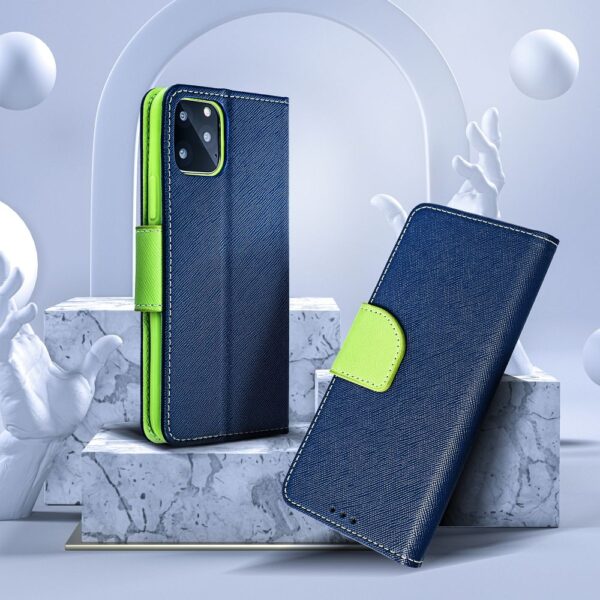 FANCY Book case for MOTOROLA MOTO G75 navy / lime – Bild 4