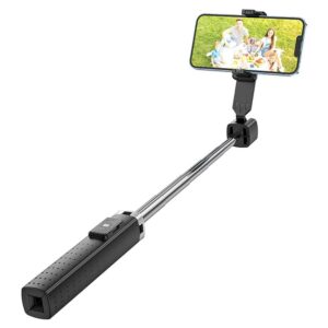 HOCO selfie stick with bluetooth remote control fourpod K18 black
