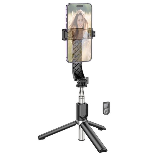 HOCO selfie stick with bluetooth remote control tripod K20 black