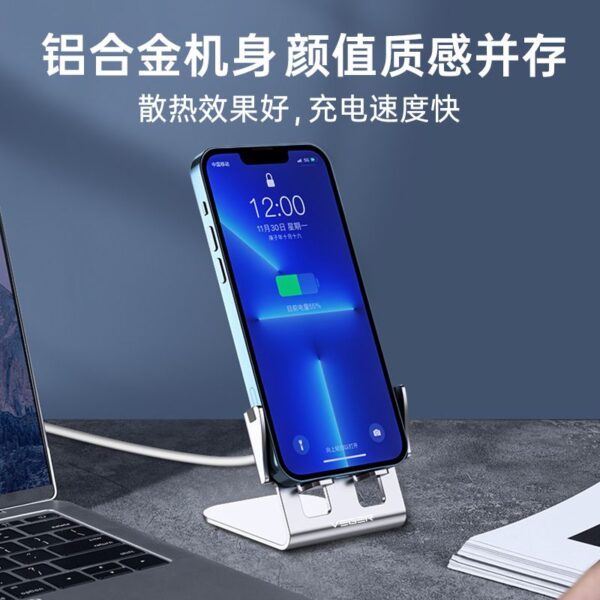 VEGER wireless charger Qi 15W Y53 grey – Bild 3