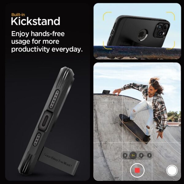 SPIGEN case TOUGH ARMOR MAG compatible with MagSafe for IPHONE 15 Pro Max black – Bild 2