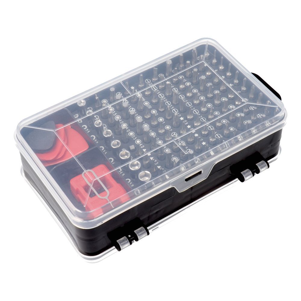 Set of service screwdrivers, bits 115-in-1 metal red