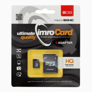 IMRO memory card microSD 8GB with adapter SD