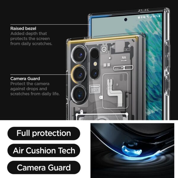 SPIGEN case ULTRA HYBRID for SAMSUNG S24 Ultra zero one white – Bild 4