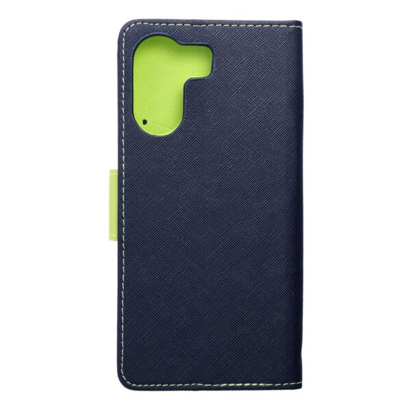 FANCY Book case for XIAOMI Redmi 13c / POCO C65 navy / lime – Bild 2
