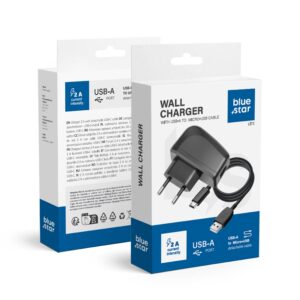 BLUE STAR LITE travel charger 2A 10W USB A + cable USB A to Micro USB TFK-TC-1095B black