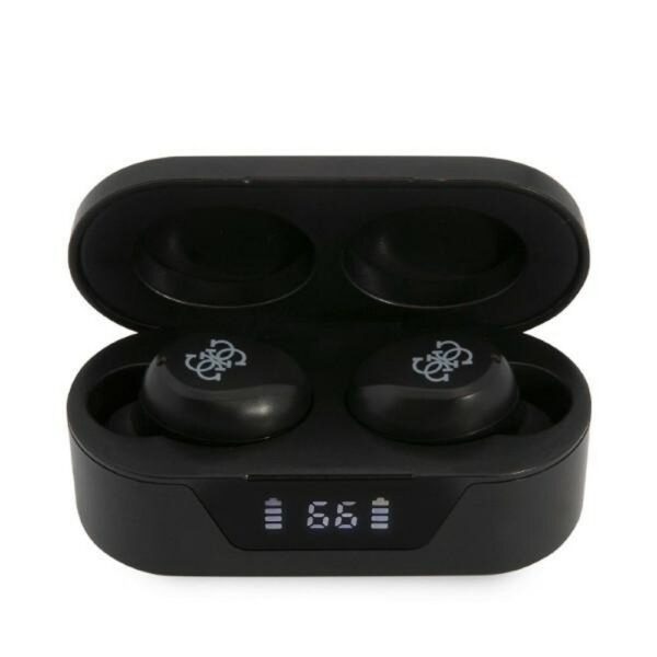 Bluetooth Earphones Stereo TWS GUESS Digital BT5 Classic with docking station / black (GUTWST31EK) – Bild 4