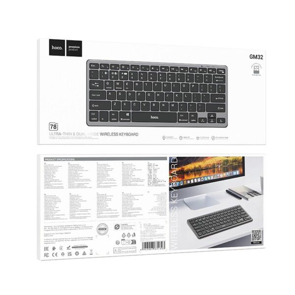 HOCO wireless keyboard QWERTY GM32 black – Bild 2
