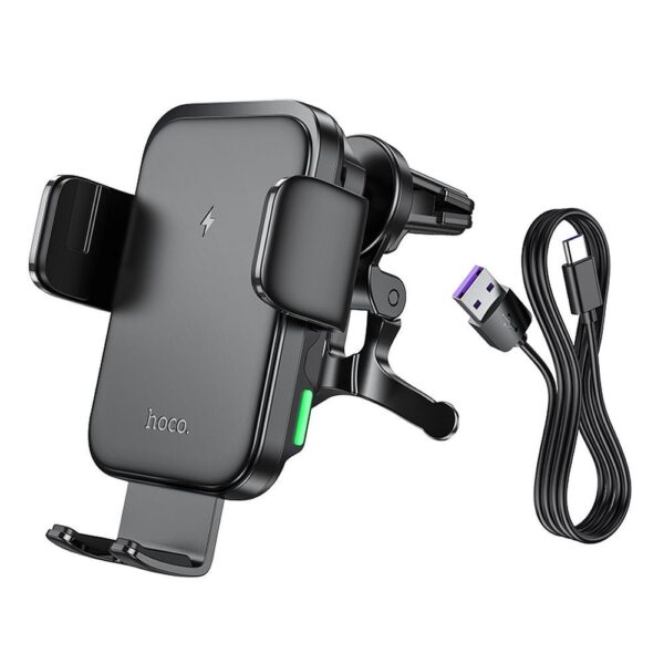 HOCO car holder with wireless charging for air vent HW10 black – Bild 4