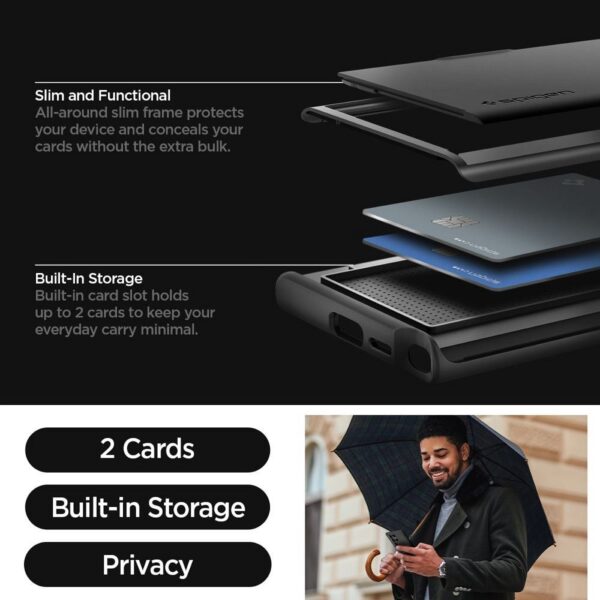 SPIGEN case SLIM ARMOR CS for SAMSUNG S24 Ultra black – Bild 5