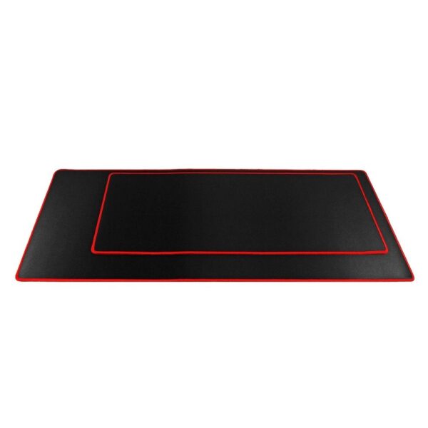 Gaming mouse and keyboard pad 900 x 400 x 3 mm black with red stitching – Bild 2
