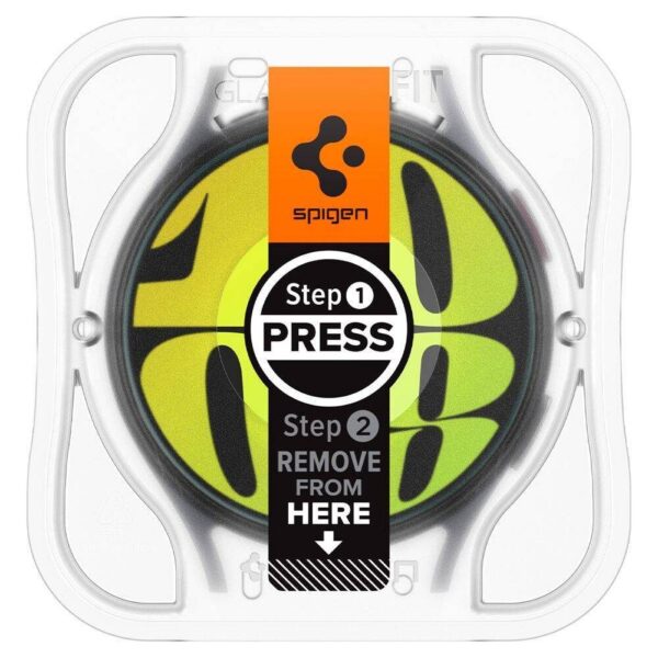 SPIGEN tempered glass GLAS.TR ”EZ FIT” 2-pack for SAMSUNG Galaxy Watch 7 (40 mm) clear – Bild 3