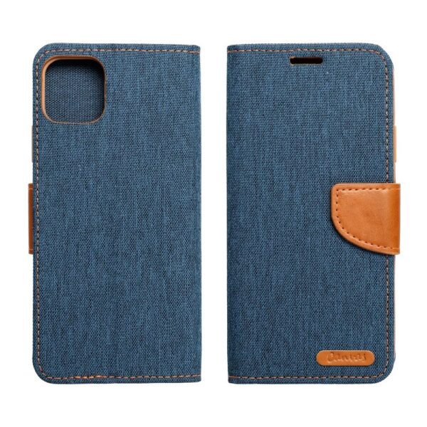 CANVAS Book case for SAMSUNG A40 navy blue – Bild 5