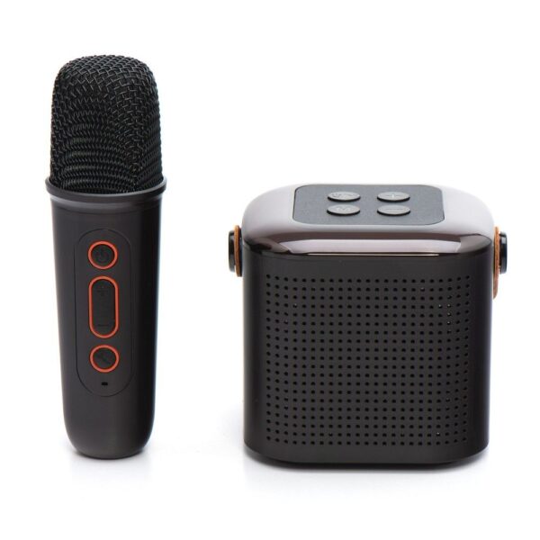 Speaker bluetooth Mini + wireless microphone LED Y1 black – Bild 2