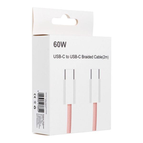 Cable Type C to Type C PD QC3.0 3A 60W C263 2 m pink – Bild 2