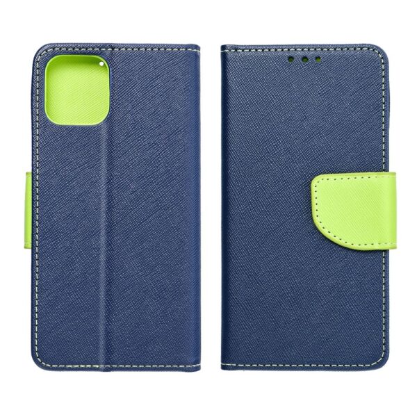 FANCY Book case for SAMSUNG A14 4G / A14 5G navy / lime – Bild 2