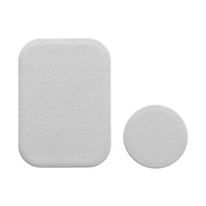 Badge for magnet car holder with leather silver