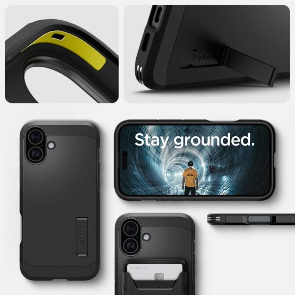 SPIGEN case TOUGH ARMOR MAG compatible with MagSafe for IPHONE 16 Plus black – Bild 2