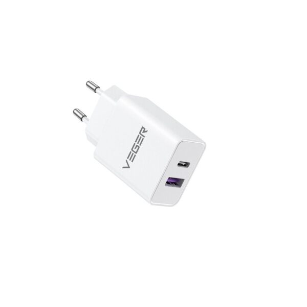 VEGER travel charger USB A + Type C PD QC3.0 3A 30W VLS302U white – Bild 4